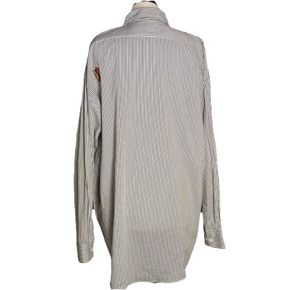 Vintage Mili Designs Stripe Button Down Butterfly / Rhinestone Blouse 1X - Picture 8 of 9